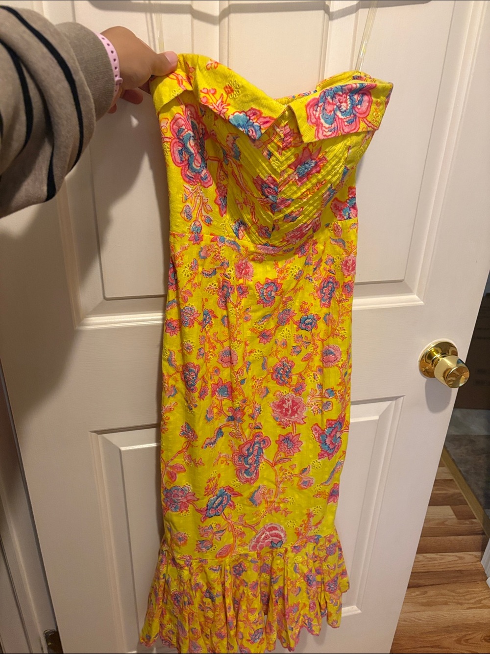 HEMANT & NANDITA Raisa Tube Dress - Yellow